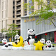 Chaole Park Outdoor Cartoon Panda Tier Skulptur Große Ornamente in Garteneinkaufszentrum landschaftlicher Gebiet Internet Promi Check-in Beauty Decoration Kombination 42 neun Kombinationen 15620