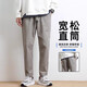 JEEP SPIRIT休闲裤男士宽松直筒2025新款长裤男九分裤春秋季棉裤子男款 JSD-9904灰绿 【秋冬款】 130-145斤 L