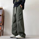 NASAWASSUP2024 NOUVEAU AUTOMN AMERICAN PANTAL MEN'S Fashion Menk High Street Loose Loose Tend Casual Long Colters Green 679-HMFS XL [Recommandé 110jin [Jin est égal à 0,5 kg] à 130jin [Jin est égal à 0,5 kg]]]