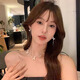 Feiyu S925 Silver Needle Silver-plated Long Tassel Asymmetric Earrings Women's Super Fairy Exquisite Full Diamond Butterfly Earrings A1633 Silver