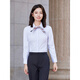 
Zimeiqiao People's Bank of China Business Clothing Shirt Workwear Men and Women Spring and Autumn New Striped Long Short Sleeve Shirt Set Customized 698 Short Sleeve Shirt Women S