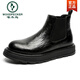 Woodpecker Chelsea Boots Boots Men's Bothotes Automne et hiver NOUVELLE CHAUSSIONS HOMMES BRIT BRITANNE BOOTS CHAUIQUES VÉLICATIONS BOOTS MARTIN ÉPARGE BOOTS MEN'S BOOTS NOIR 38