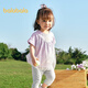 Balabala baby short-sleeved t-shirt baby girls tops 2025 summer wear sweet mesh stitching fashionable 209225117004