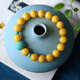 Chi Pan beeswax amber bracelet turquoise accessories old honey chicken oil yellow single circle women's bracelet elegant simple jewelry accessories beeswax bracelet beads about 8mm