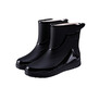 JCZS Bottes de pluie allemandes pour hommes non glissés pour l'usure pour les hommes imperméables et à la mode des chaussures d'eau du tube moyen 2025 Nouvelles chaussures en caoutchouc importées en été noir plus étanche (taille standard) 42