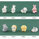 Computadora de escritorio de conejo blanco nuevo japonés y americano lindo decoración mini adornos pequeños regalos de cumpleaños de muñecas para niñas mini conejo 2 sin repetición
