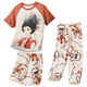Catman (Miiow) Pajamas para niños Modal Modal delgado Summer Children Niños medianos Juego de tres piezas Ropa para el hogar Nezha Primavera y Verano 1M-ST-12353 M 18 Tamaño (150-155) C