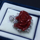 Zhaohao Coral Pendant Three-dimensional Rose Pendant by Famous Artist Mikawa Mingbeng