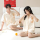 Fuxinkang-Paar Pyjamas Frühlings- und Sommer Pure Cotton Shorts Shorts Cartoon lässige losen Männern und Frauenheimkleidung können außerhalb von Anzug MZZ-6210 m-Frauen [Höhe 150-160-Gewicht 80-100] getragen werden.