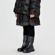 Jnby por Jnby Jiangnan Buddies Ropa para niños Botas de tubo de medio cuero Multicolor cómodo, de otoño e invierno, niños y niñas niños 6o9m13590 001/negro 33 tamaño