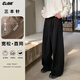 CLOR three-needle trousers men's autumn and winter loose and versatile drape sports straight casual pants CL51 black 3XL
