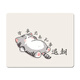 
Ruqinlian cute cartoon mouse pad small trumpet boy and girl study office portable desk pad worker laptop 13544 Sorry my social fear 260mm*210mm*3mm