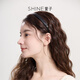Xuanzi (SHINE) Elegant and Simple Silk Satin Hairband Temperament Thin Edge Hairpin Women's High-Quality Versatile Multi-Colored Hair Accessories Birthday Gift Black 1 Piece