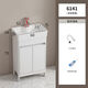 XMSJ Aluminium personnalisé Petit appartement Armoire de salle de bain Planchers Cerramic Basin intégré Balcon Balcon Balcon Basin Basin Porte blanche Porte blanche 4837-Send