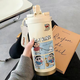 Nanke Crayon Shin-Shirt Thermos Stroh großer Kapazität Doppeldecker Mund für Studenten, Männer und Frauen mit neuen Wasserbechern mit hohem Erscheinungsbild CKY679 SHIN-SHIRT + LANYARD STAHLES STAEL + CERAMIC INNERNIENT