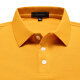 Limeng (Limeng) Baumwollkugelboden kurzärmeligte T-Shirt für Herrenfarbhemd Paul Hemd Großgröße T-Sleeved Shirt Trendy 100% Baumwollgelb 180