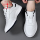 Dragonfly Brand Herrenschuhe neue vielseitige Herren Lederschuhe Sport und lässige Kuhwahnsinnsschuhe Koreanische Kleidung-resistente weiche Softweiche Running-Schuhe Männer 9877 Weiße innere Höhe erhöhen 41 41