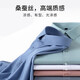 Romon (Romon) [Mulberry Silk Iron] Camisa de manga corta para hombres camisa blanca camisa delgada