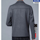 Jinba warm wool double-sided wool jacket for men spring and autumn clothes middle-aged casual wool top urban casual men's clothing gray L 175