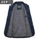 JEEP SPIRIT2025 Spring and Autumn New Denim Suit Men's Casual Loose Large Size Youth Denim Suit Jacket Dark Blue M
