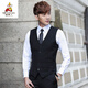 Scarecrow (MEXICAN) Korean style trendy slim suit vest for men business casual suit vest for men pony clip best men group boy dark gray single piece vest 4XL 170 to 190 Jin [Jin equals 0.5 kg]