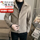 Woodpecker (Tucano) Herrenjacke Frühling und Herbst koreanischer Stil Trendy Slim Casual Tweed Herren Kurzer Tweedjacke Herren verdickte braune S