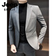 JEEP SPIRIT suit suit casual men's small suit jacket autumn and winter 2025 new business sense handsome slim Korean style casual dark gray single suit M recommended 100Jin Jin equal to within 0.5 kg