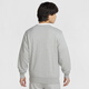 Nike (NIKE) official men's french wool top autumn round neck sweatshirt embroidery soft and comfortable FN3889 063 color adjustment dark gray/white L
