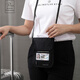 Potravel.Design Crossbody Passport Bag Rfid Antir-theft Bolsa de almacenamiento de almacenamiento Caso de protección de cuello Tarjeta de teléfono móvil Billetera Negro