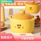
An Junsheng Internet celebrity little yellow duck casserole soup heat-resistant household high temperature dry-fired and non-cracking ceramic pot soup ceramic pot casserole (single) 1047ml round cover (upgraded thickened spodumene ceramic)