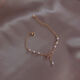 Girls Heart Bow Bracelet coreano Sweet, simple y versátil decoración de la mano de la mano mejor amiga Regalo Ins M1476 [1 juego de pulsera de arco]