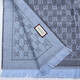 GUCCI-Schal, Unisex, Logo, Jacquard, wendbar, Wolle, Quastenschal, chinesischer Valentinstag, Blau/Grau, 411115 3G200 1369
