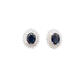 Fujiu Sapphire Set Ring Necklace Earrings Three-piece Tanzanite European and American High-end Light Luxury Women's Pendant Versatile Jewelry Earrings