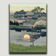中国风山水数字油画diy填色日落晚霞风景客厅餐厅手工装饰画 YF-829  高山耸立 60*75cm笔+颜料+内框