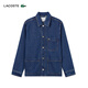 LACOSTE【王一博同款】法国鳄鱼男装25春夏棉质翻领牛仔衬衫外套|CH2601 MK9/牛仔蓝色 M 41
