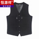 Hengyuanxiang middle-aged and elderly vest men's spring and autumn thin suit vest daddy suit middle-aged casual vest pocket vest jacket single vest military green 2XL