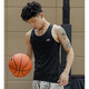 NICEID PRO sports quick-drying tight vest men's American basketball training loose breathable abdominal fitness clothing track and field running black sweat-absorbent and quick-drying M