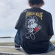 Fadenjue fo.g Letter anime canard imprimer décontracté t-shirt à manches courtes pour hommes et femmes carton amour hot 3884 noir m