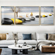 
Craftsman Time Fulu Light Luxury Living Room Decoration Painting Simple Modern Sofa Background Wall Hanging Painting Atmospheric Mural Landscape Painting Wall Painting HJ-3883-Fulu Double Advertising [Package Installation Limited to 5070 [suitable for sofas below two meters] 30*50+ on both sides