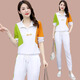 Woodpecker Ice Silk à manches courtes à manches courtes pour femmes en été 2025 Nouvelle ensemble de vêtements de sport décontractés stimulants lâches (684) White L (suggéré 100-110jin [Jin est égal à 0,5 kg]))