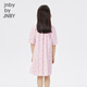 
jnby by JNBY Jiangnan cloth children's clothing spring and summer dress flower bud sleeve bow pattern cute breathable girl 1N3G12480 690 miscellaneous powder 150 cm