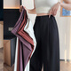 Pantalon de costume droit pour femmes 175 Tall 170 Spring New Style Loose Slim Slim High Taist Pantalon décontracté Black-Normal Style 679 S
