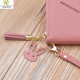 Kuqidaishu italienische Handwerksmünze Brieftasche junge Damen Lange Brieftasche süße Brieftasche Reißverschluss Kupplung Clutch Hand Grab Bag Schwarz
