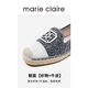 MARIE CLAIRE闪闪渔夫鞋25春软底坡跟亮片时髦单鞋659-11167 流光银+白659-11167 37