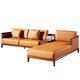 Sofá de paquete suave de madera maciza Guangming Sala de estar simple Combinación de sofá de concubina imperial 3892 Sofá de esquina derecha
