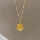 Shantou Lin Village Old Phoenix Gold Brushed Sugar Cube Pendant Imitation Gold Flash Necklace Imitation Gold 45cm Imitation Gold Necklace 45cm