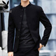 Playboy haut de gamme Zhongshan Suit Young Men New Chinese Style Men Republic of China Stand Collar Suit Veste Men's Suit Marge Taille Tendance Zhongshan Suit Black Shirt 3xl 170-190Jin [Jin est égal à 0,5 kg]
