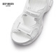 Deep Atem Tief Atem Frauenschuhe lässig Klettklettdicke alleinige Sandalen Frauen AX14110 Weiß 37