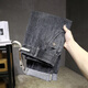 2025 Father élastique élastique à quatre saisons jeans épais jeans mascules petits pieds pantalon harem cordon de crampon pantalon papa 2362 gris noir 38 (recommandé 185-210jin [Jin est égal à 0,5 kg]))