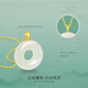 Jin Cuixi luxury high-end gold inlaid jade pendant for women 18K gold safety buckle and field jade necklace as a gift for girlfriend and mother Gold inlaid jade safety buckle pendant (chain not included)